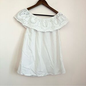 Off The Shoulder Eyelet Blouse